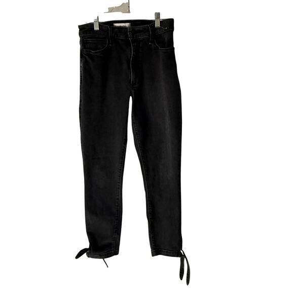 Abercrombie & Fitch Denim - Abercrombie & Fitch Black Jeans‎ 27 High Rise Super Skinny Ankle Tie Hem Stretch